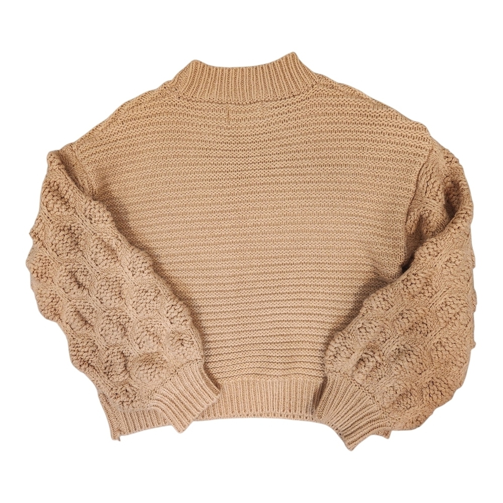 Gabriella James Knit Bobble Sleeve‎ Sweater In Camel Size: M - Picture 6 of 8